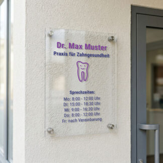 Praxisschilder, Hochformat