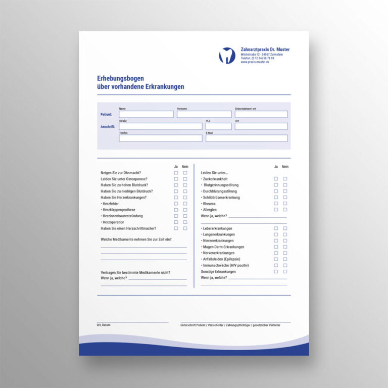 Anamnesebögen - Individuell Und Personalisiert Für Praxis