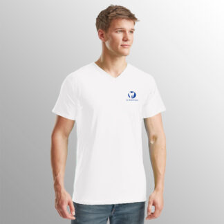 Praxisshirts Herren - weiß, V-Ausschnitt